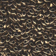 Long Magatama Beads #457 Metallic Dark Bronze 8.5g