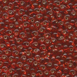 Magatama Beads #11 Silver Lined Ruby 23g