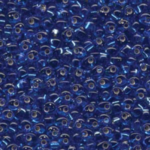 Magatama Beads #19 Silver Lined Sapphire 23g