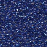Magatama Beads #19 Silver Lined Sapphire 23g