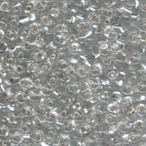 Perles Magatama 4mm 23g Cristal Doublé Argent