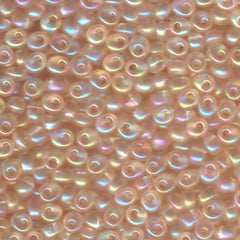 Magatama Beads #2132 Tr Light Peach AB 23g