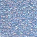 Perles Magatama 4mm 23g Saphir Clair Transparent Mat AB