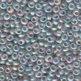 Magatama Beads #2136F Tr Matte Lt Grey AB 23g