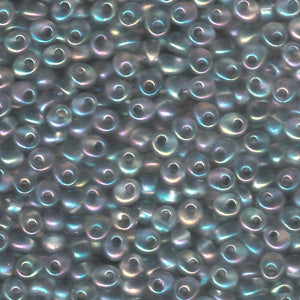 Magatama Beads #2136 Tr Matte Pale Grey AB 23g
