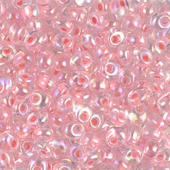 Magatama Beads #2147 Salmon Lined Crystal AB 23g