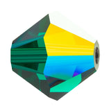 4mm Emerald AB Preciosa Toupie Chaque