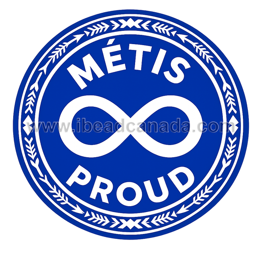Epoxy Sticker Printed Round 1" Métis Proud 10/pk