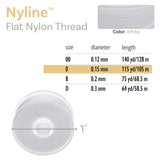 Nyline Beading Thread 0 White 115yd Spool