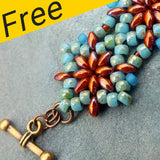 Projet de bracelet Northern Star - Utilisation de perles Matubo et Superduo