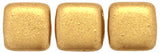 *6mm Czech Tile Beads Matte Metallic Flax 25/Strand