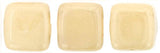 Perles de carreaux tchèques de 6 mm beige lustré 25/fil
