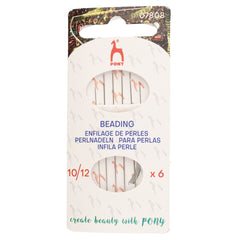 Pony Beading Needles #10/12 Assorted 6/pk with Threader