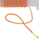 Plastic Rhinestone Banding 2mm Orange/Crystal AB 10yd/pk