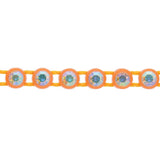 Plastic Rhinestone Banding 2mm Orange/Crystal AB 10yd/pk