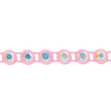 Plastic Rhinestone Banding 2mm Pink/Crystal AB 10yd/pk