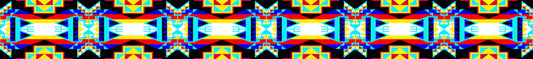 2" Southern Plains Parfleche Printed Ribbon - Per Yard