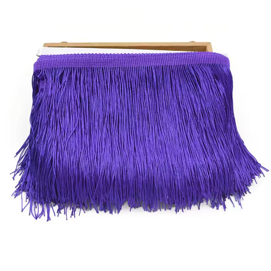 Chainette Fringe 12" Purple - By the yard