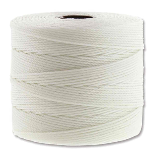 S-Lon Fine Bead Cord .4mm Blanc 118yd Bobine