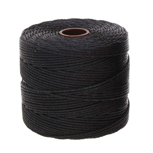 S-Lon Bead Cord .5mm Noir 77yd Bobine