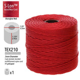 S-Lon Bead Cord .5mm Shanghai Rouge 77yd Bobine