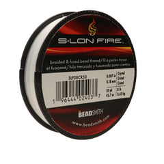 S-Lon Fire Beading Thread 8lb Crystal 50yd