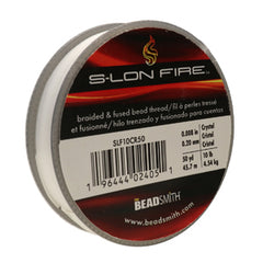 S-Lon Fire Beading Thread 10lb Crystal 50yd