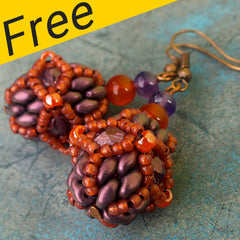 Stained Glass Earrings Project - Using Superduos and Matubo Beads