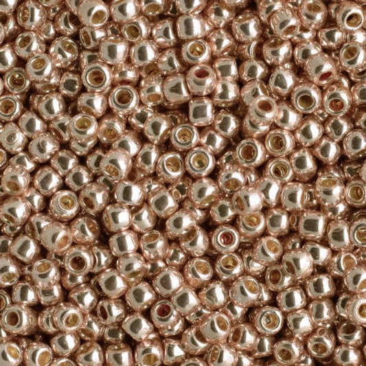 11/0 Toho Seed Beads #PF552 PermaFinish Galvanized Sweet Blush 8-9g Vial