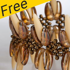 Thorny Twig Bracelet Project - Made With Czech Glass Chilli Beads