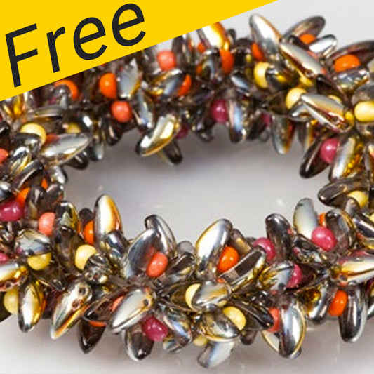 Projet de bracelet négligé - Fabriqué avec des perles de piment en verre tchèque