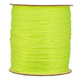Bobine ronde de 1800 pieds à franges châle jaune fluo