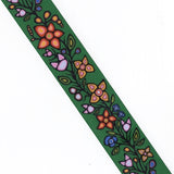 Printed Ribbon 1.5 inch Ojibway Florals Forest Green - Per Yard