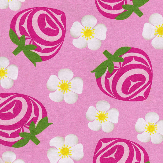 Strawberry Pink 100% Cotton - Price Per Half Yard