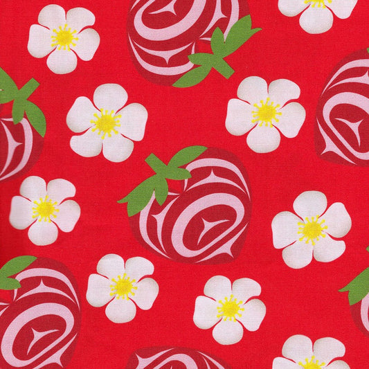 Strawberry Red 100% Cotton - Price Per Half Yard