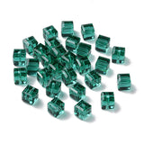 K9 Glass Cube Beads 8mm Indicolite 10/pk