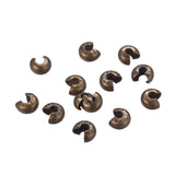 Crimp Cover 4mm Antique Brass 100/pk