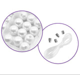 Pearl Bead Kit 8mm/10mm White with Cord & Clasps