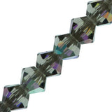 3mm Black Diamond AB Preciosa Toupie 5" Brin
