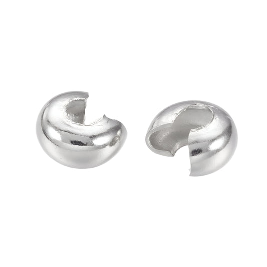 Crimp Cover 4mm Nickel 100/pk