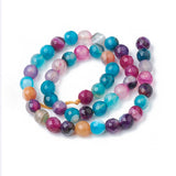 Striped Agate Mixed Beads 6mm Faceted (Natural/Dyed) 15-16" Strand