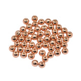 Round Metal Bead 6mm Rose Gold Plated 50/pk