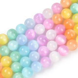 Selenite (Natural/Dyed) Beads 8.5mm Multi Pastel Mix 15-16" Strand
