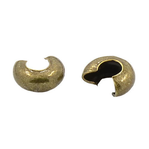 Crimp Cover 3mm Antique Brass 100/pk