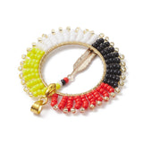 Medicine Wheel Pendant 1 1/2 inch Beaded 1/pk