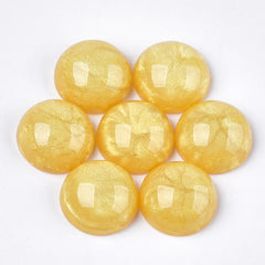 16mm Glitter Crackle Golden Round Cabochons 10/pk