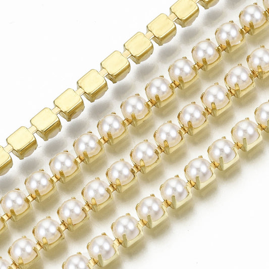 Metal Pearl Banding 4mm Gold by the Yard