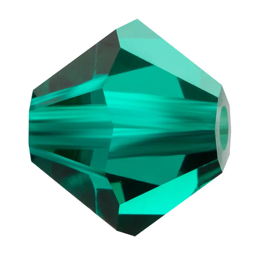 4mm Emerald Preciosa Bicone Each
