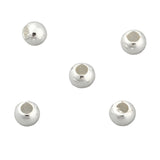 Round Metal Bead 3mm Silver Plated 50/pk