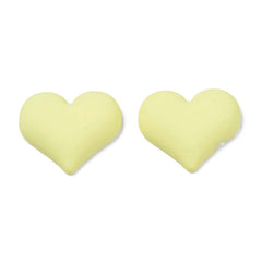 27mm Pastel Yellow Heart Cabochons 10/pk